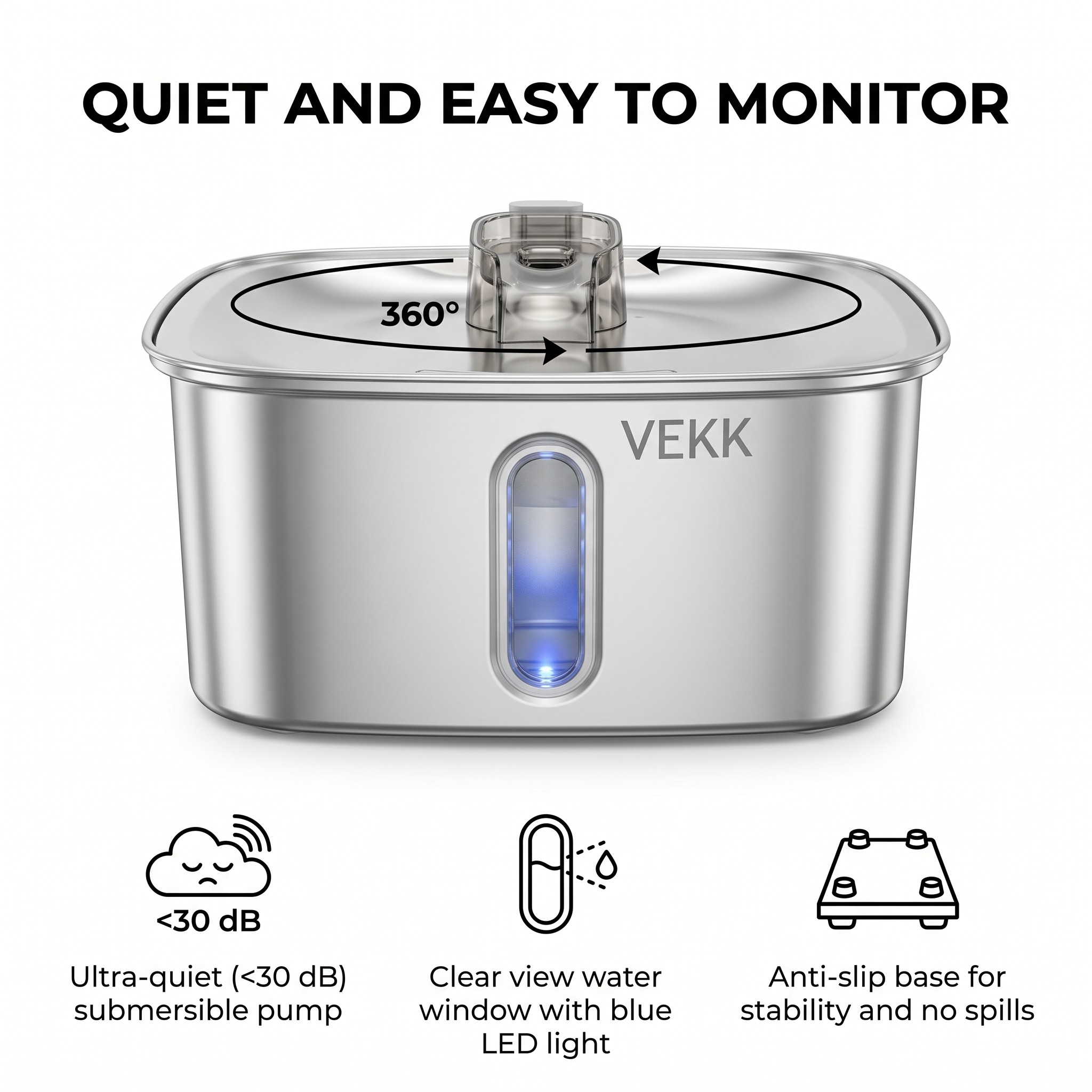 Stainless Steel Pet Water Fountain for Cats and Dogs - Image 9