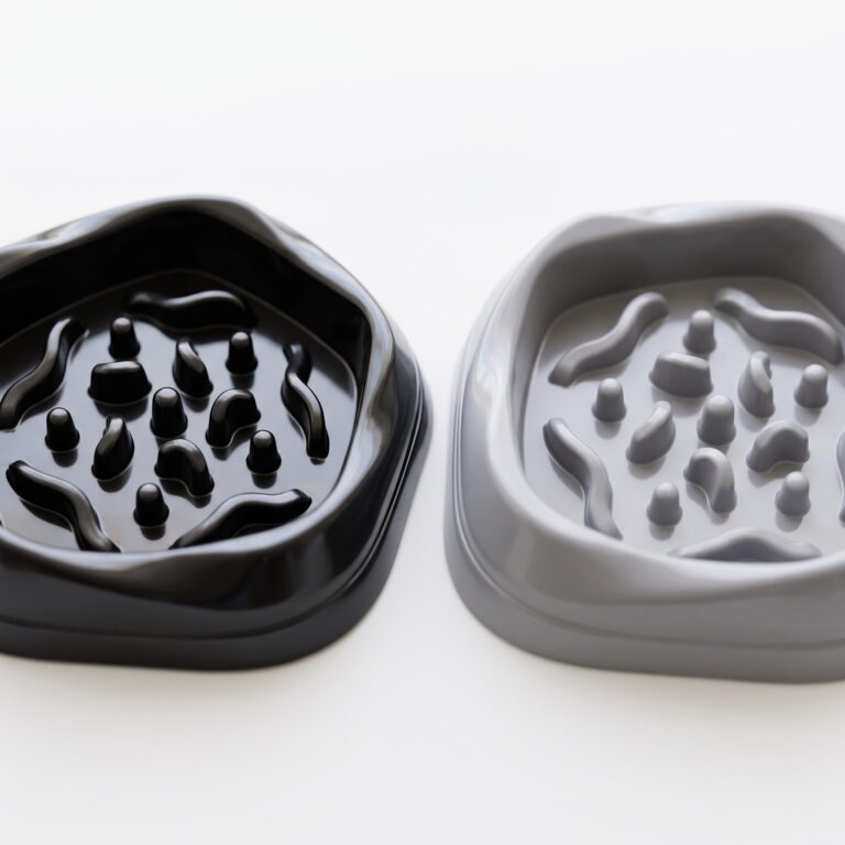 Slow Feeder Bowl for Dogs and Cats 20 cm, Grey