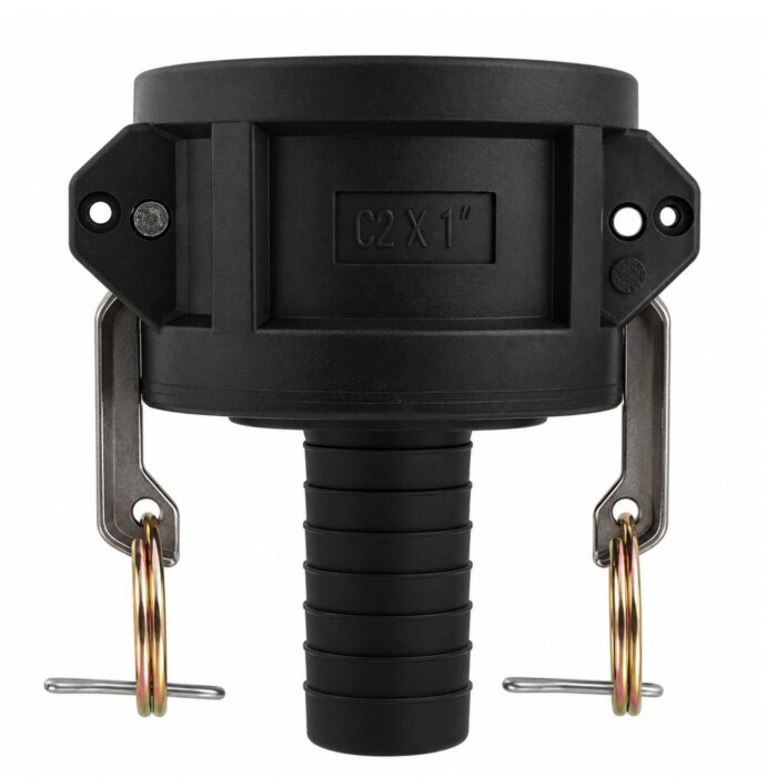 Type C Camlock Reducer, 2 Inch Female to 1 Inch Hose Tail