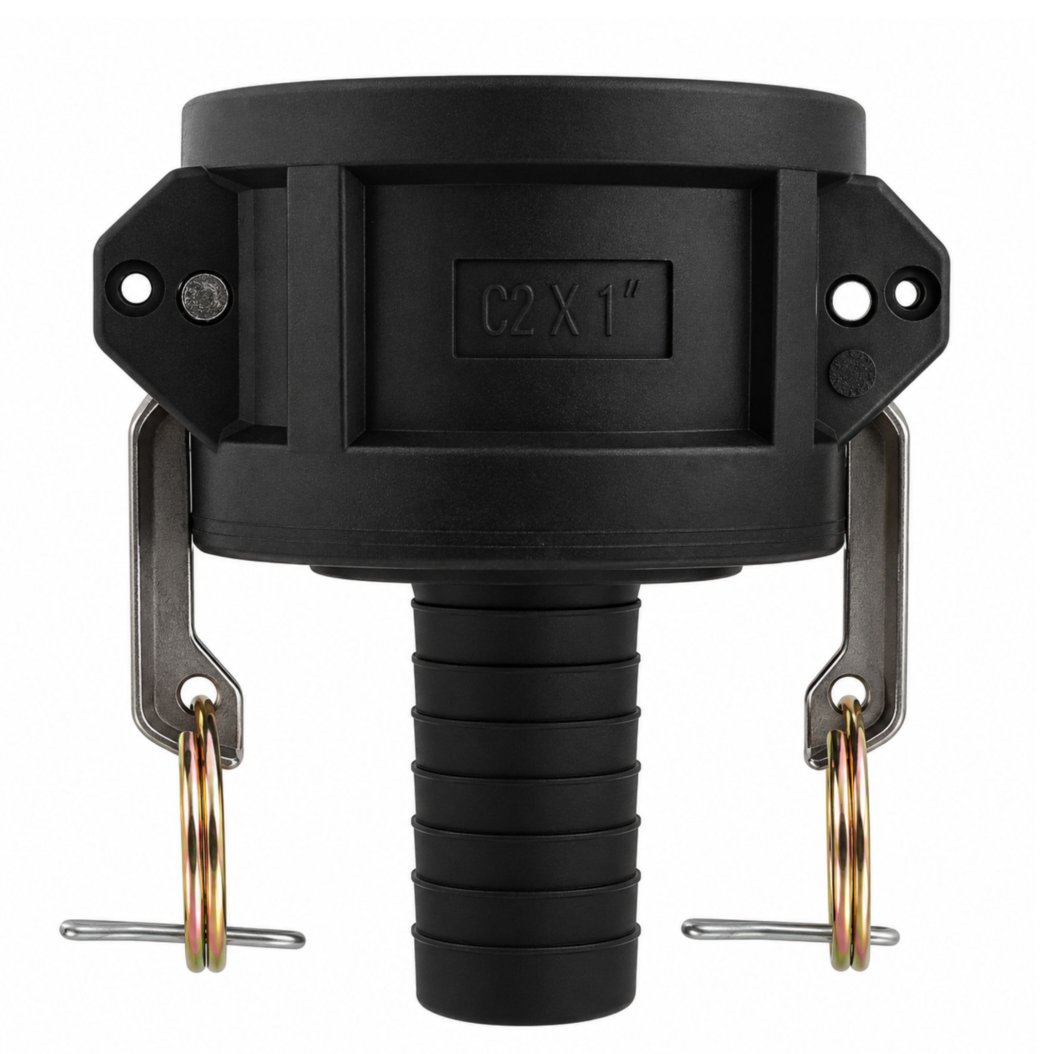 Type C Camlock Reducer, 2 Inch Female to 1 Inch Hose Tail