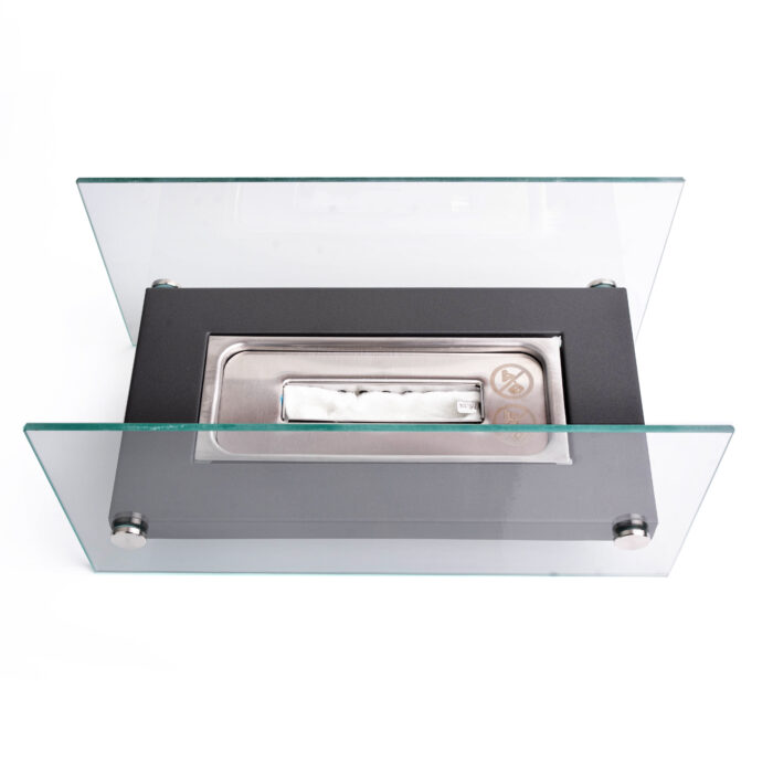 Scala Tabletop Bioethanol Fireplace with Glass Panels