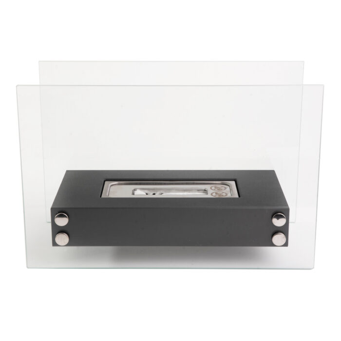 Bioethanol Tabletop Fireplace with Two Glass Panels, Scala 2