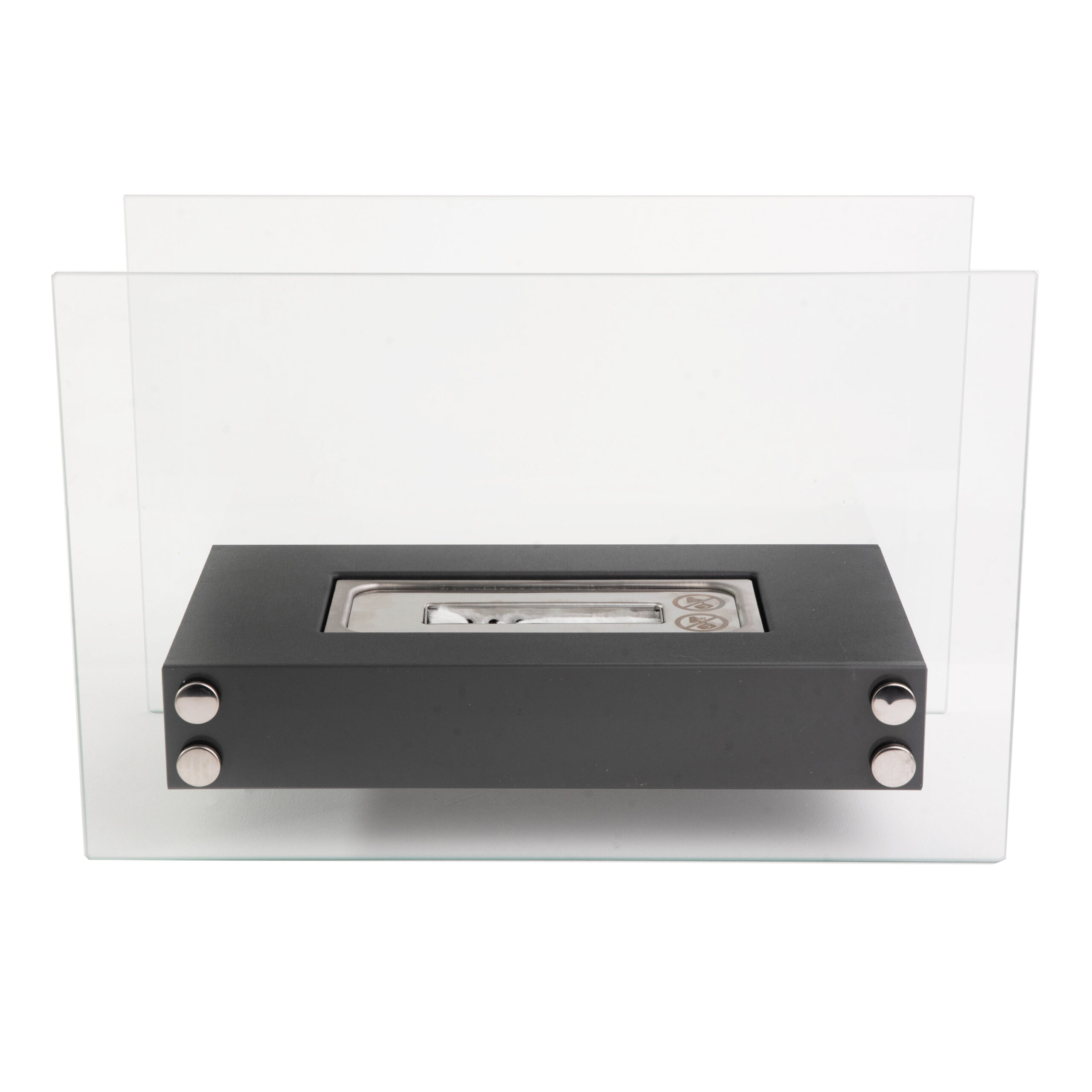 Bioethanol Tabletop Fireplace with Two Glass Panels, Scala 2
