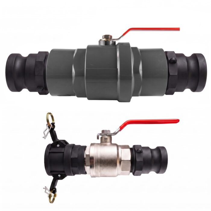 Camlock Inline Valve Assembly, 3/4 to 4 Inch