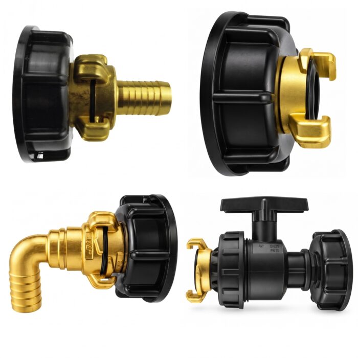 IBC Outlet Adapter Kit, S60x6 to GEKA Type Coupling