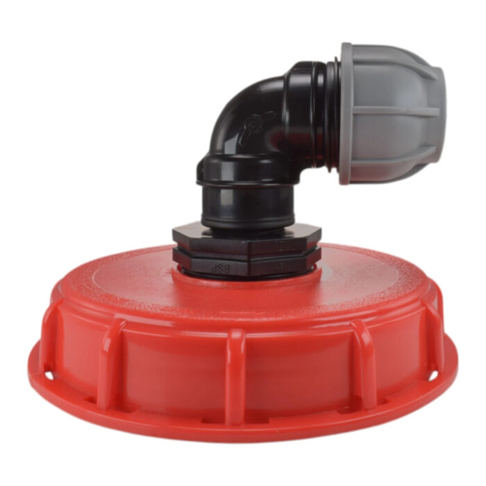 IBC Tank Top Lid 150mm with MDPE Compression Elbow
