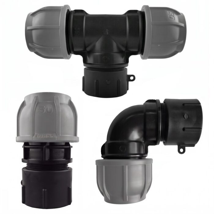 IBC Outlet Adapter Kit, S60x6 to 50 mm MDPE Pipe