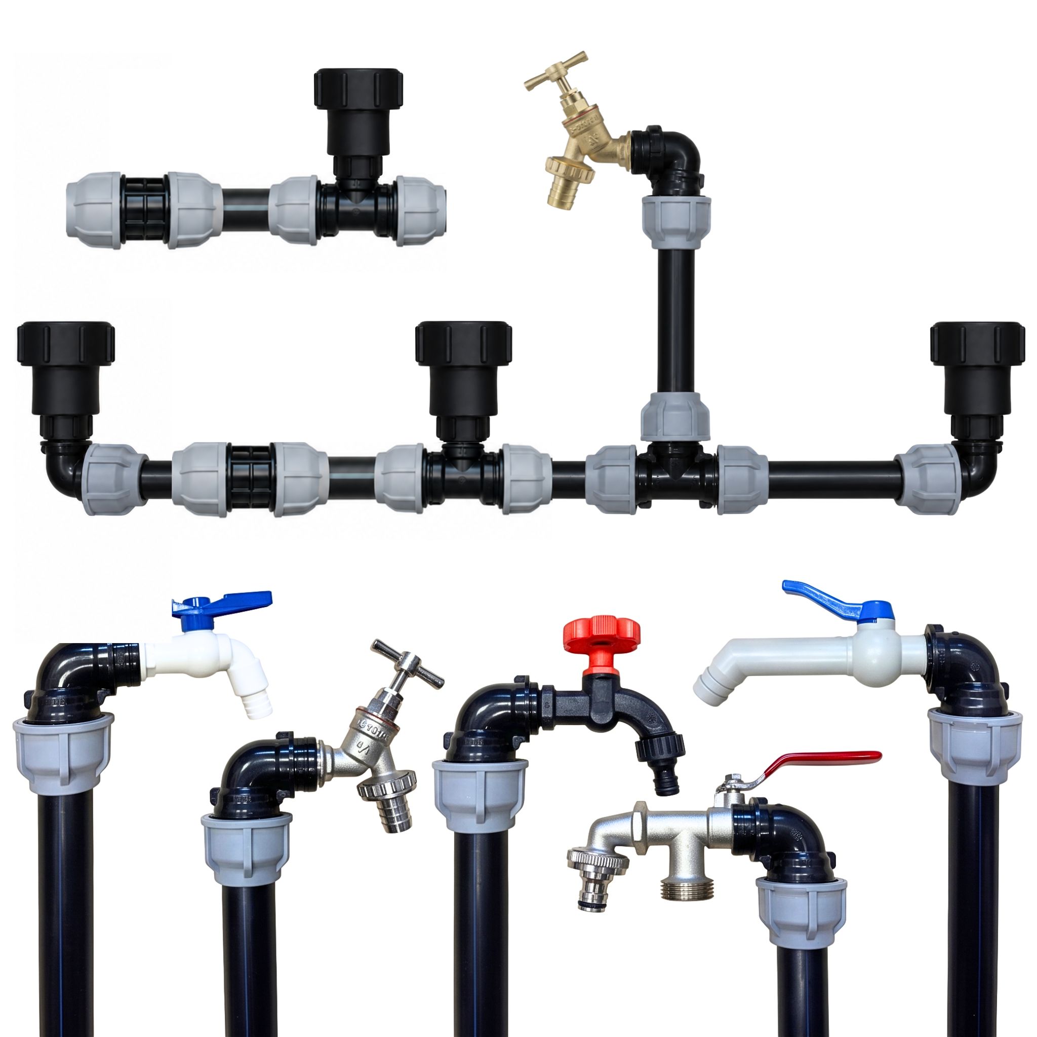 Rigid IBC Linking Kit with MDPE Pipe and Tap
