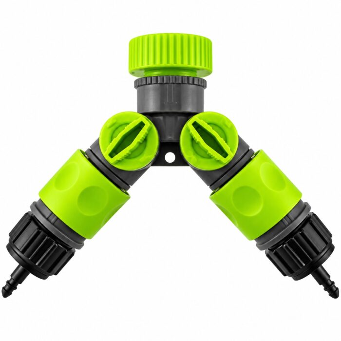 Two-Valve Tap Manifold for 4 mm Micro-Irrigation Pipe