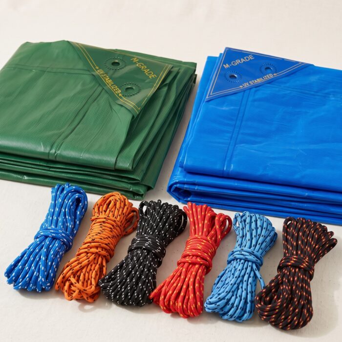 LLDPE Tarpaulin Sheet with Eyelets and Polypropylene Rope