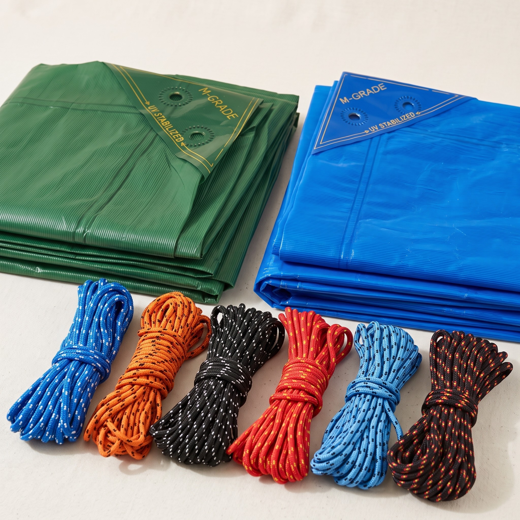LLDPE Tarpaulin Sheet with Eyelets and Polypropylene Rope