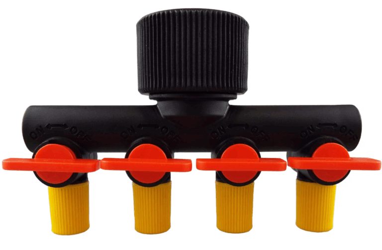 4-Way Micro Drip Manifold 3/4in BSP with Valves