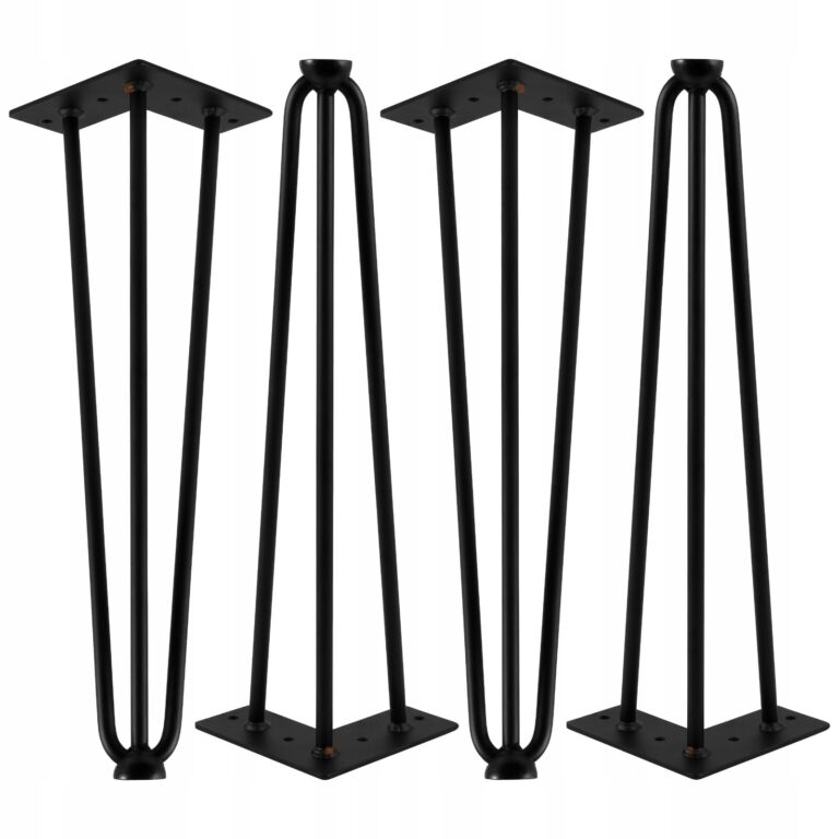 Hairpin Table Legs Steel Black Set of 4