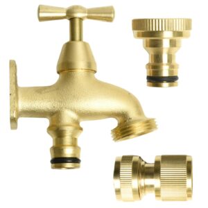 Brass Bib Tap 3/4" BSP with Quick Connect Inlet