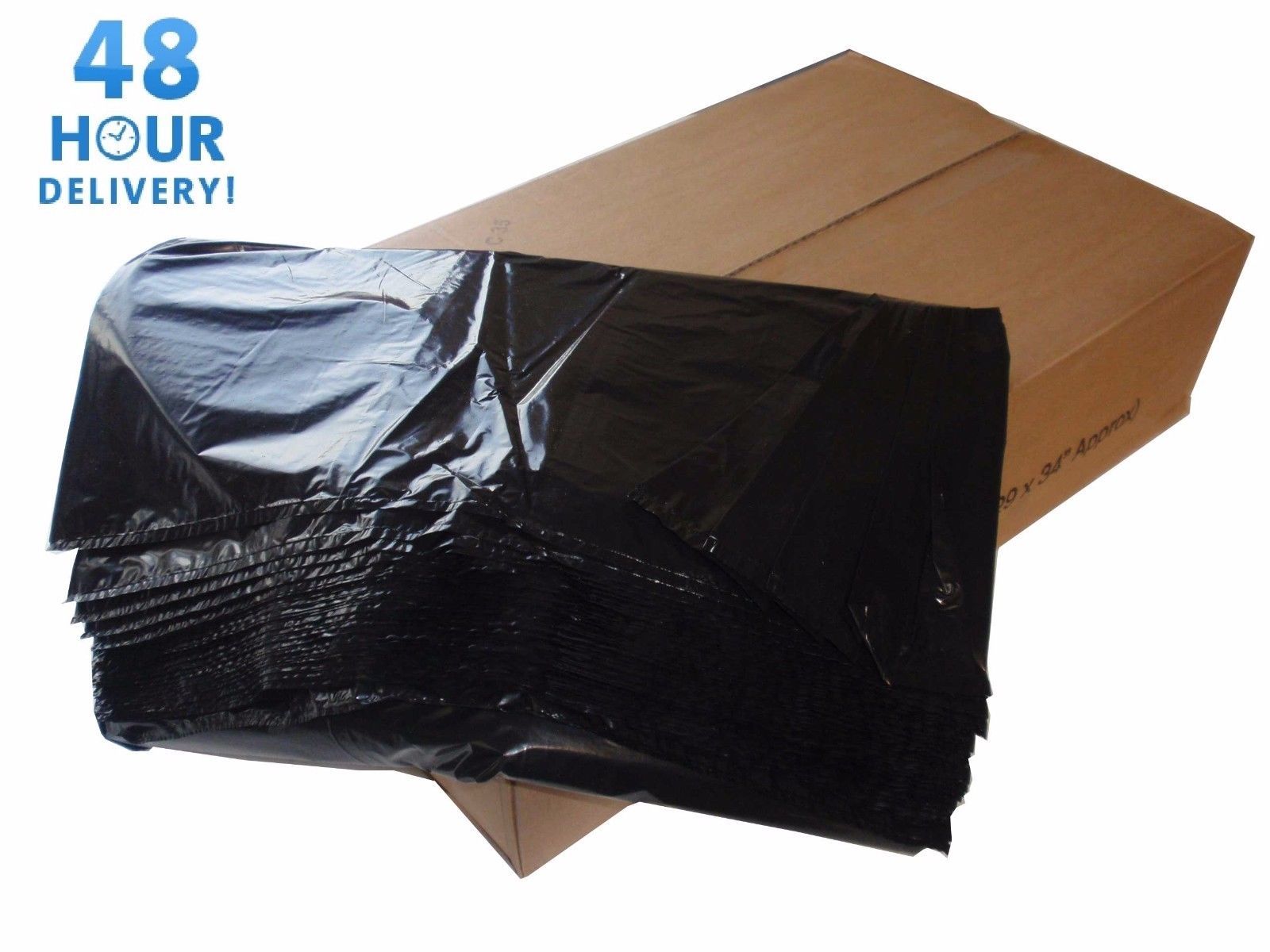 Refuse Sack Black 90L 250 Gauge