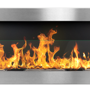 Bioethanol Wall Fireplace Stainless Steel 1200x400