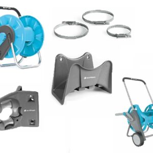 Garden Hose Accessories Reel Cart Wall Mount Clamp