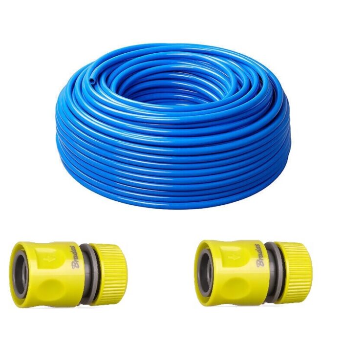 Food-Grade Drinking Water Hose 12mm Blue with 2 Connectors