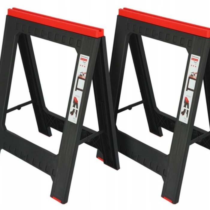 Folding Sawhorse Trestle Stands Non-Slip 350kg Pack of 2