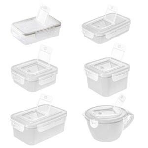 Food Storage Containers Clip Lock with Label Window