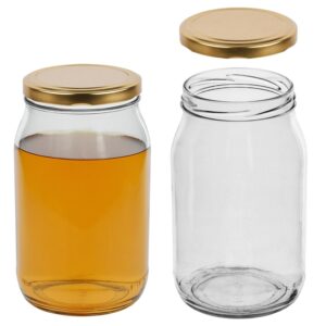 Glass Jars 900ml with Gold Twist-Off Lids