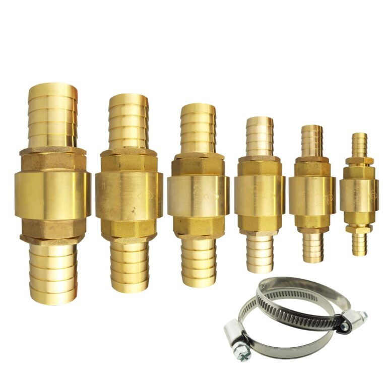 Brass Non-Return Spring Check Valve with Barb Tail