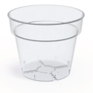 Transparent Orchid Plant Pot Round Planter