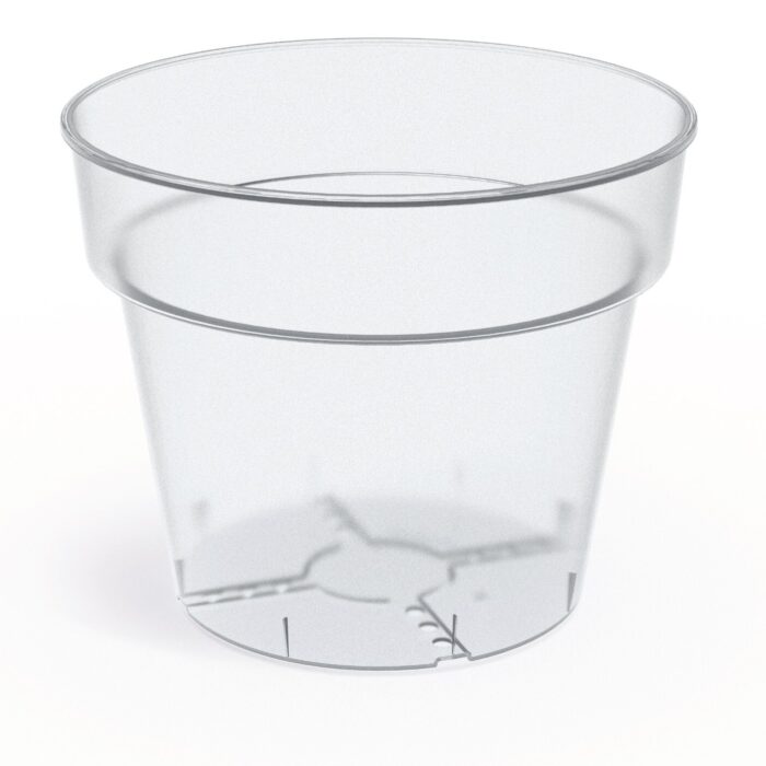 Clear Round Plant Pot With Saucer