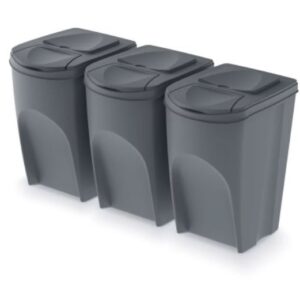 Recycling Bin Stackable Lidded Sorting Set