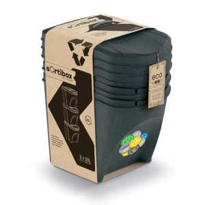 Recycling Sorting Bins Stackable Lidded 25L