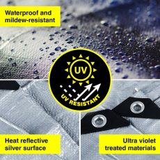 Tarpaulin Heavy Duty Waterproof Cover Tarp Ground Sheet All Sizes FREE BUNGEE x6 - 5