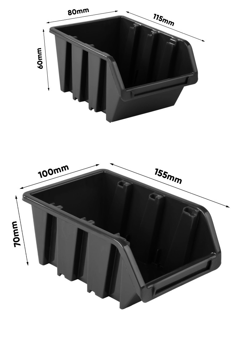 Tool Pegboard 1152x780mm 114pc Kit 70 XS + 44 S Bins - Image 2