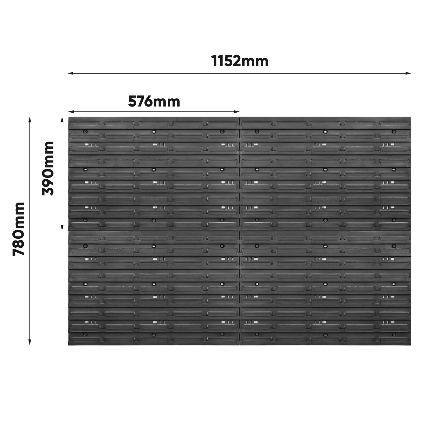 Tool Pegboard 1152x780mm 114pc Kit 70 XS + 44 S Bins - Image 4