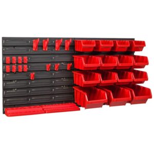 Tool Pegboard Wall Mounted Storage Set with Bins