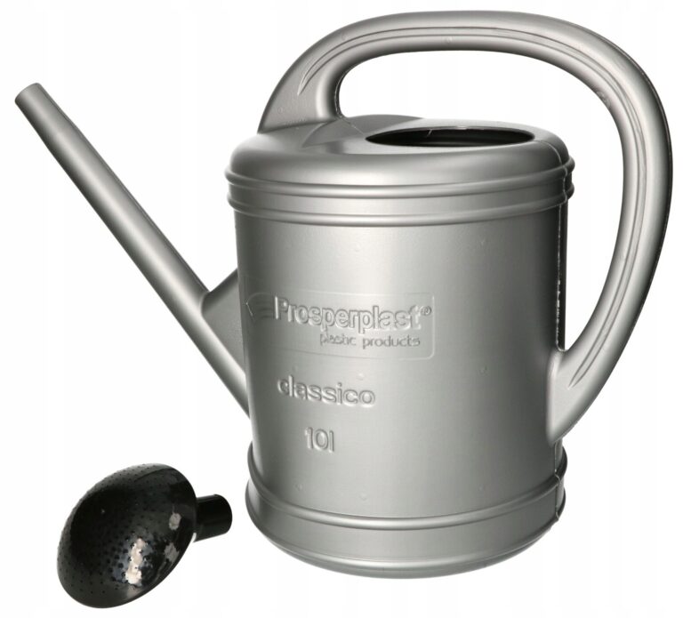 Watering Can Silver Removable Strainer Water Level