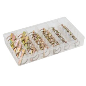 Lynch Pin Set Galvanised Steel Assorted 50-Piece