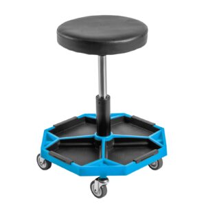 Workshop Creeper Seat Adjustable Rolling with Storage