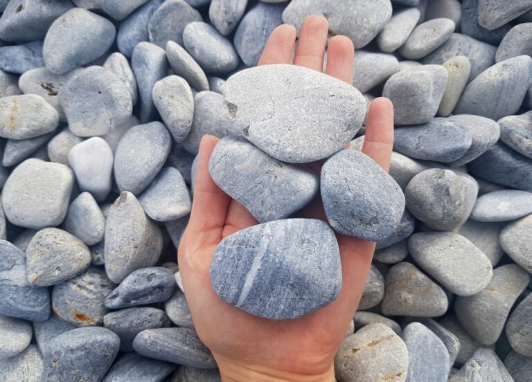 Blue Akron Marble Pebbles 30-60mm