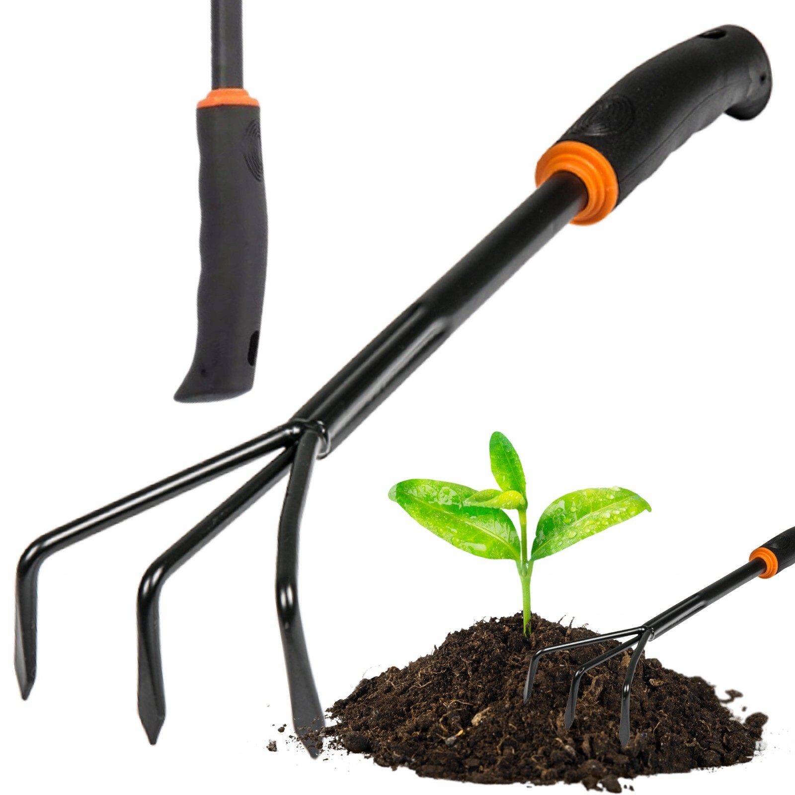 Steel Hand Cultivator Claw Rake 38cm