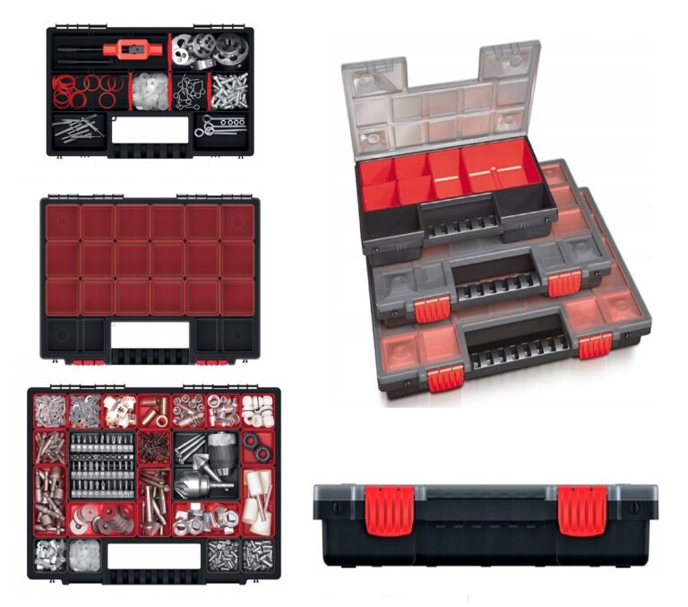 Tool Organiser Case with Clear Lid and Dividers