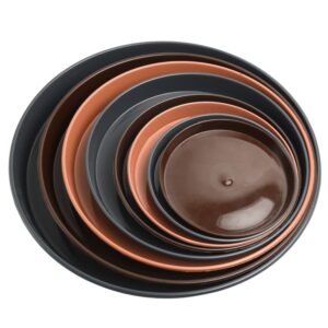 Plant Pot Saucer Round Wood Effect Matt
