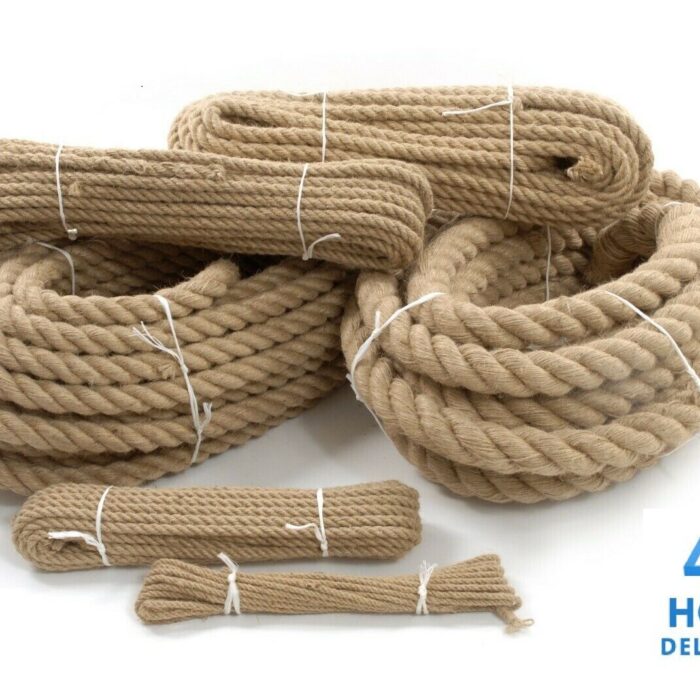 Natural Twisted Jute Rope Braided Untreated