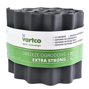 Lawn Edging Border Flexible Corrugated Graphite 9m