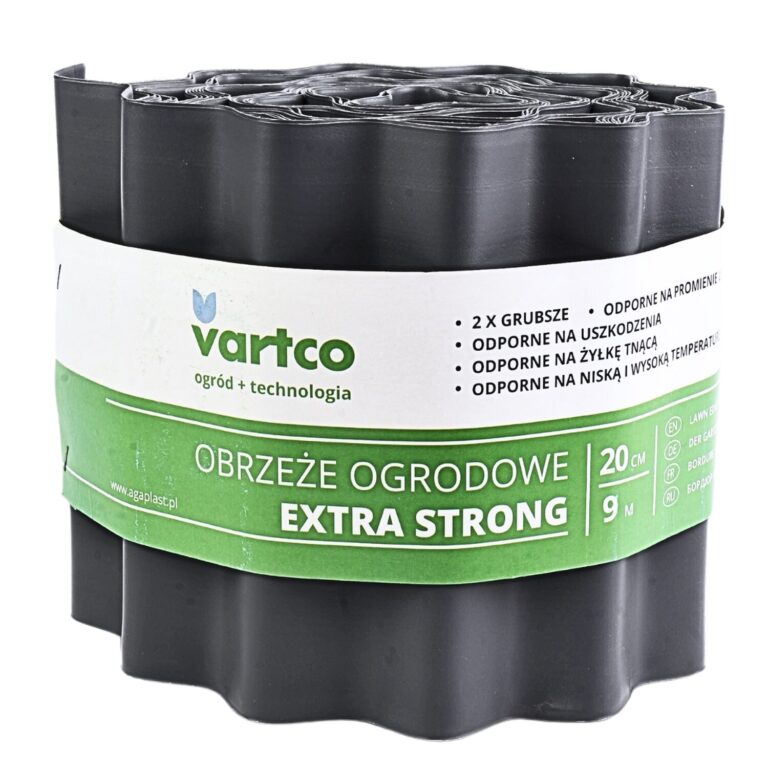 Corrugated Lawn Edging Graphite 9m Roll