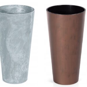 Tall Round Planter Pot Concrete Effect