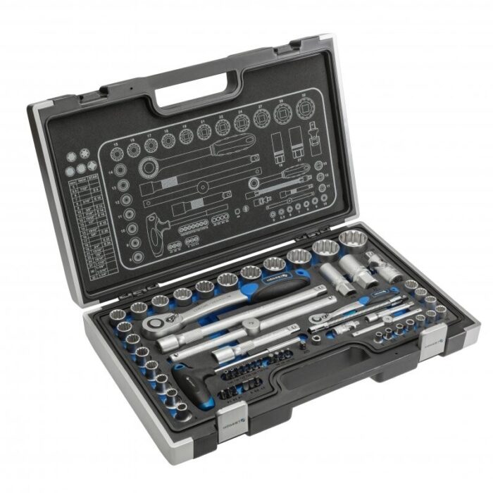 Socket Set 1/4 & 1/2in Drive Spline CrV 60pc
