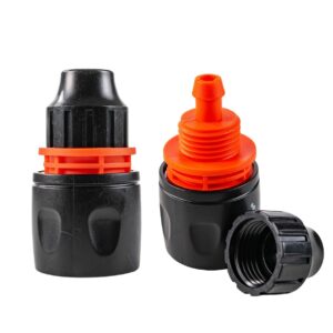 Hose Connector Female Click-Lock 10mm (2 Pack)