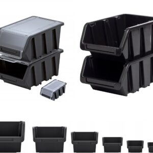 Open Front Stackable Storage Bins for Parts