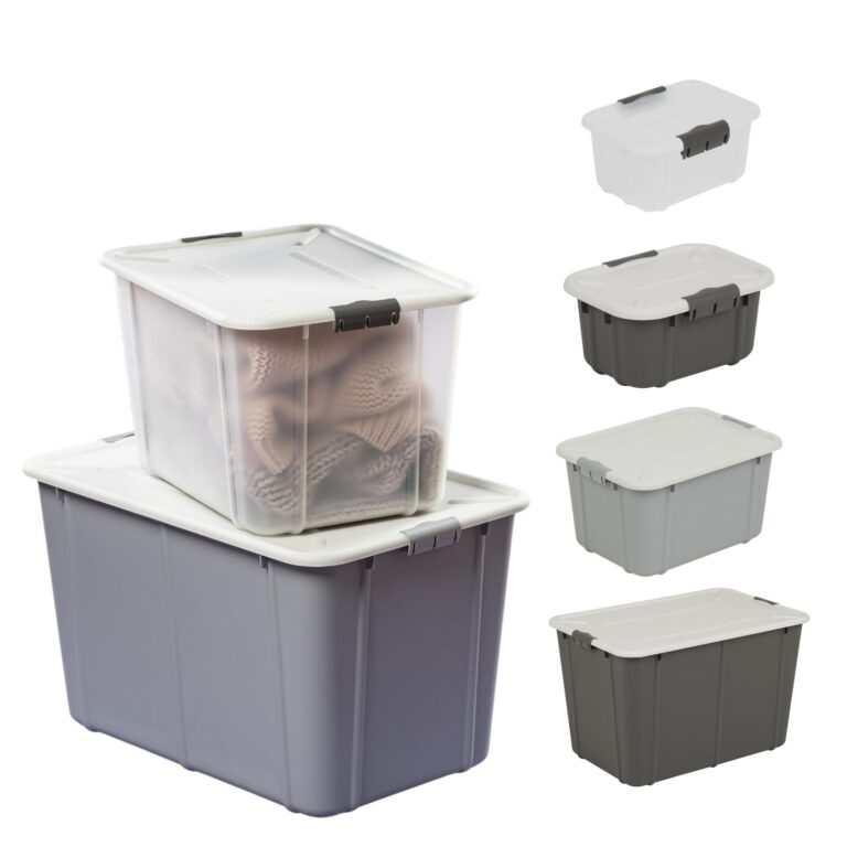 Storage Box with Clip-Lock Lid Stackable