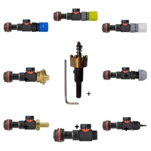 Water Butt Extension Kit 3/4 BSP with Valve & Drill Bit